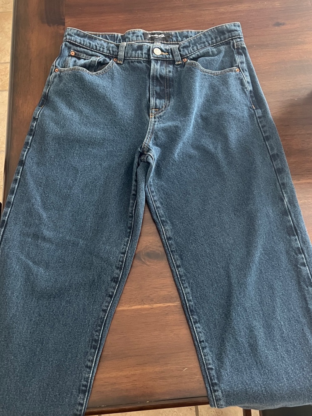 RSQ Men's Relaxed Straight-Leg Jeans in Dark Blue Wash